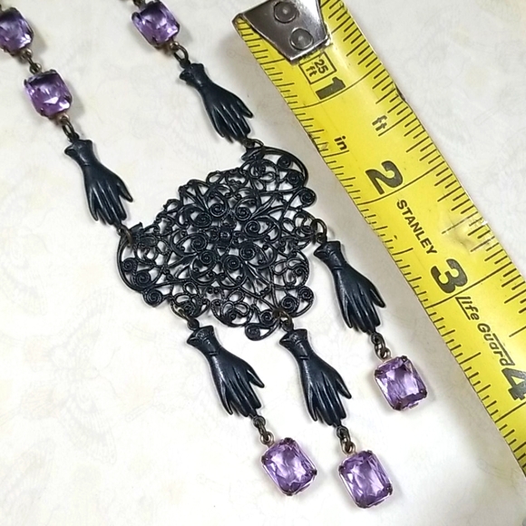 Repurposed 1950s Vintage Jewelry Art Deco Art Nouveau Design Assemblage Necklace - Picture 12 of 12